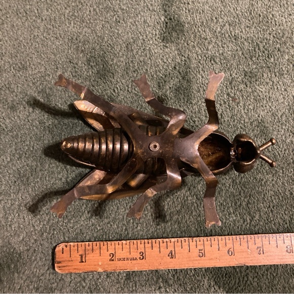 Vintage Italian Fly Ashtray/Secret Mid Century Modern Collectible 1970s Brass - Picture 9 of 11